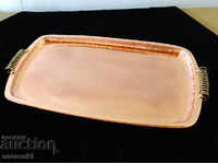 Copper tray 1.2 kg., marked.