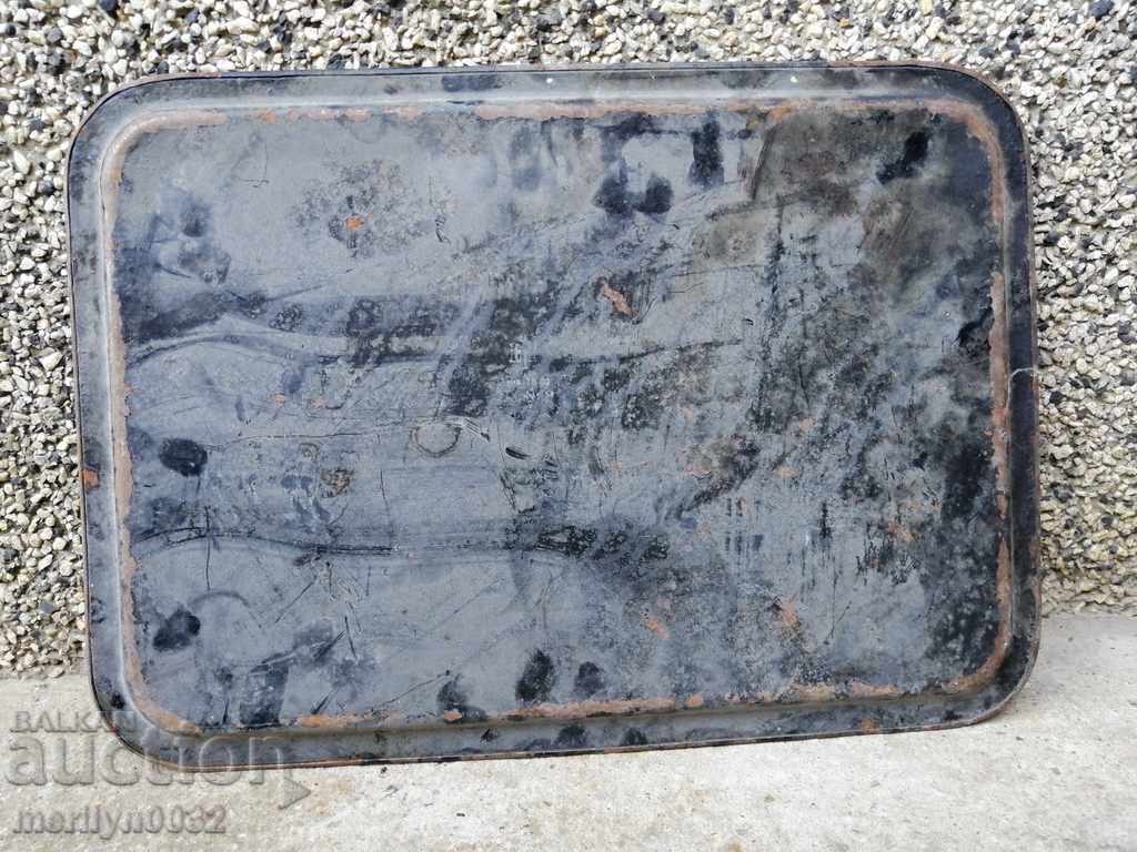 Παράδοση Παλιά ζωγραφισμένη στο χέρι δίσκο δίσκων, κατσαρόλα