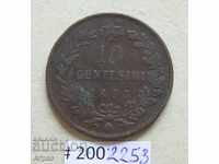 10 centimes 1893 Italy