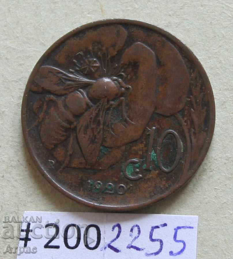 10 centimes 1920 Italy