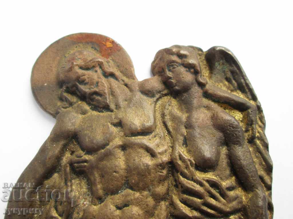 Old bronze icon icon religious decoration with price 30.00 BGN | € 15.34 Old bronze icon icon religious decoration with price 30.00 BGN | € 15.34