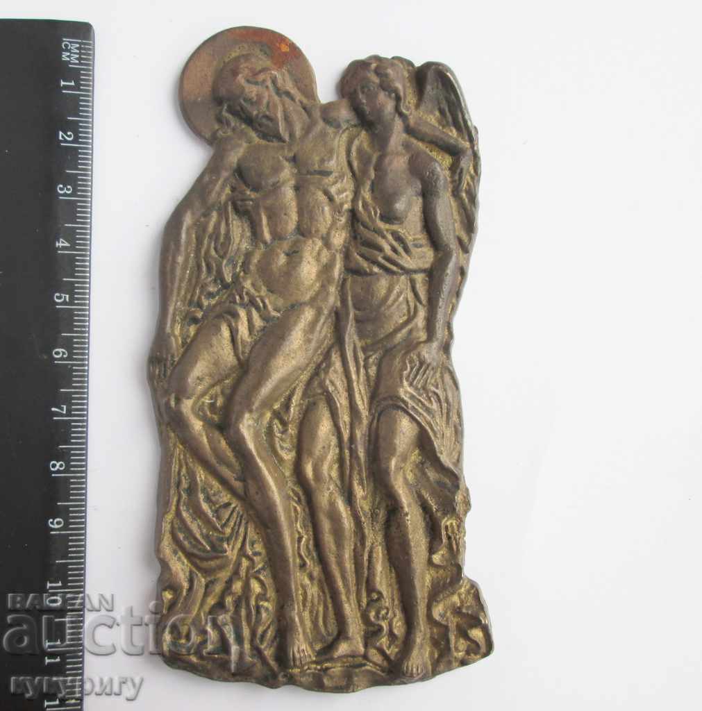 Delivery of Old bronze icon icon religious decoration Delivery of Old bronze icon icon religious decoration