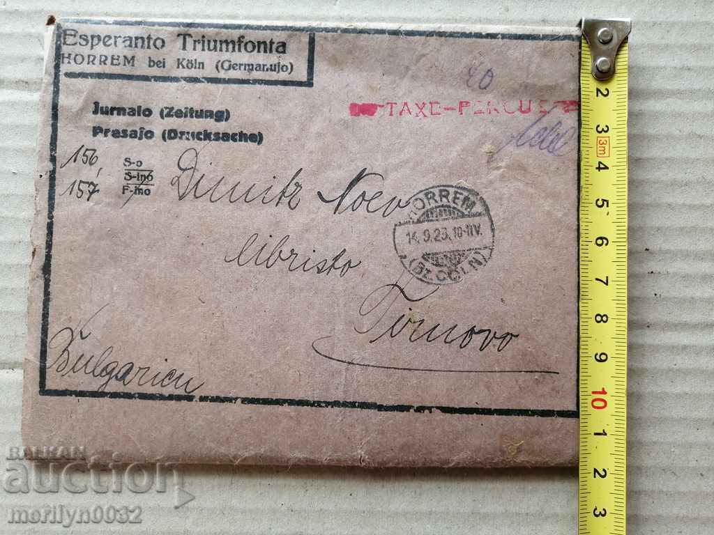 Envelope stamp stamp newspaper Esperanto 1922 - 6 Envelope stamp stamp newspaper Esperanto 1922 - 6