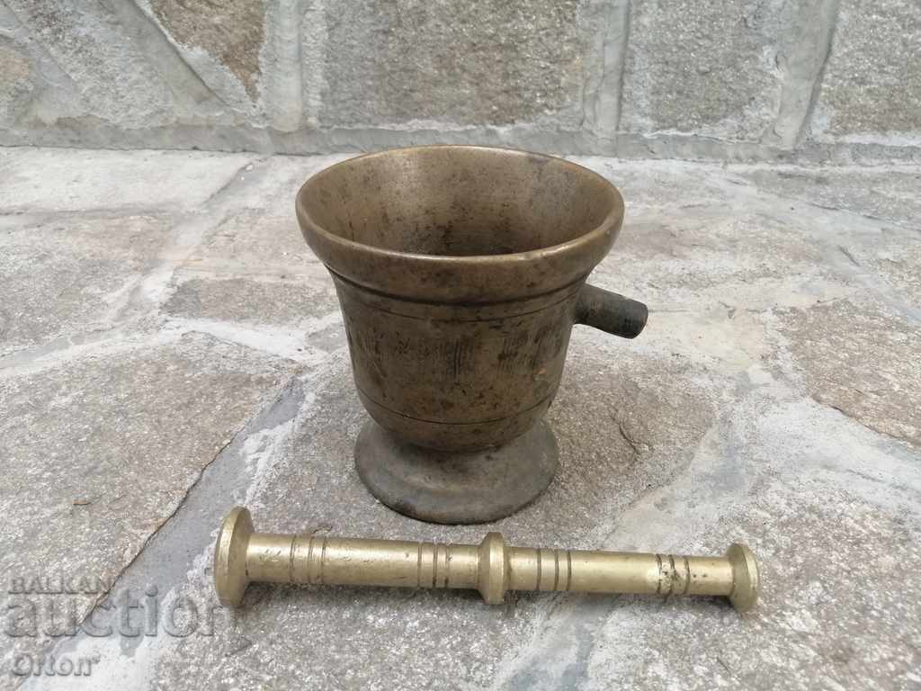 Δημοπρασία Παλιό βουλγαρικό χάλκινο κονίαμα / κονίαμα Δημοπρασία Παλιό βουλγαρικό χάλκινο κονίαμα / κονίαμα