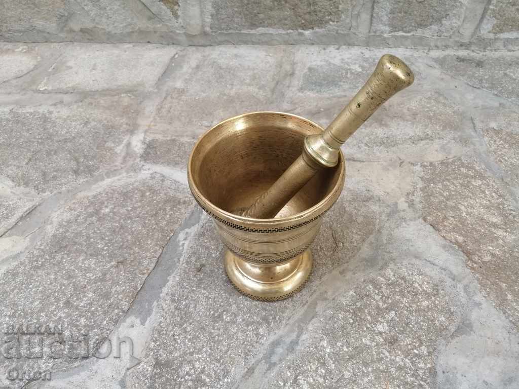 Large old Bulgarian bronze mortar / mortar - 5 Large old Bulgarian bronze mortar / mortar - 5