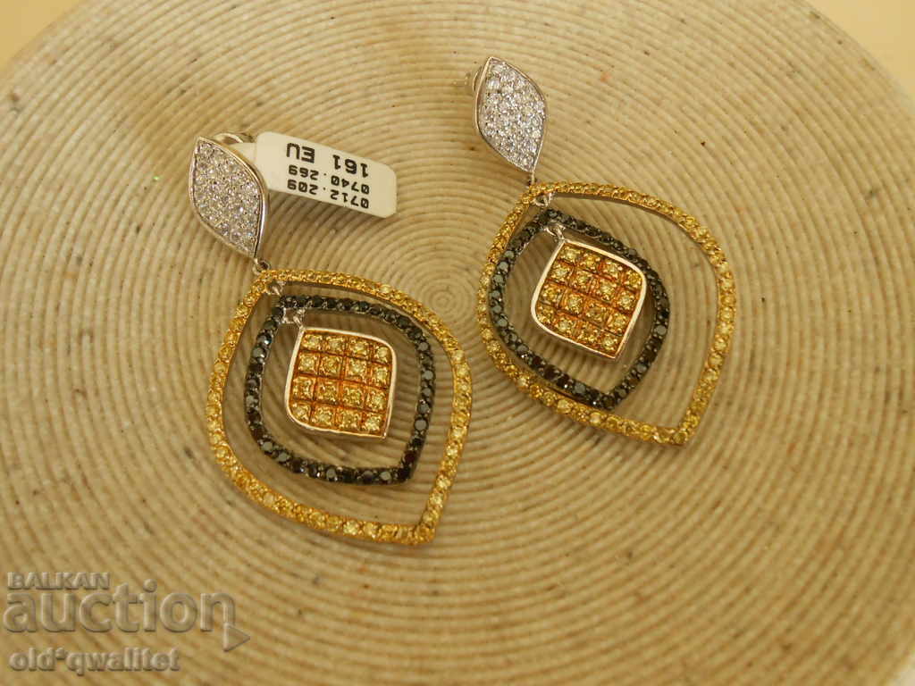 Delivery of Attractive long earrings, SILVER 925 with GOLD