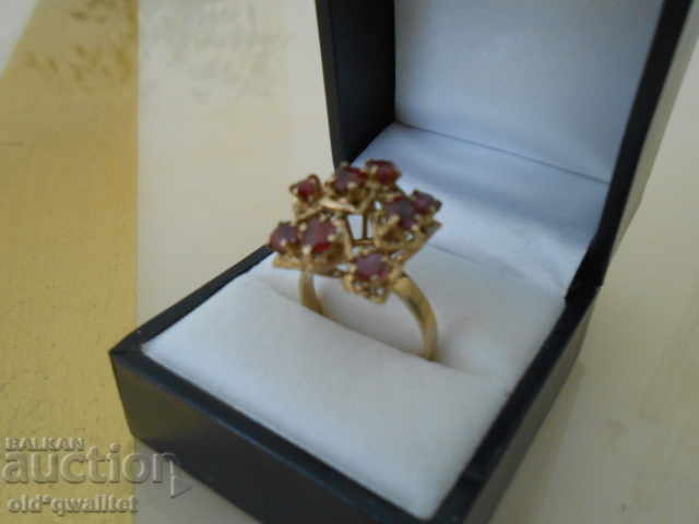 Old, gold ring with Ruby / Rubies, Gold 585, ruby 60 with price 1200.00 BGN | € 613.55