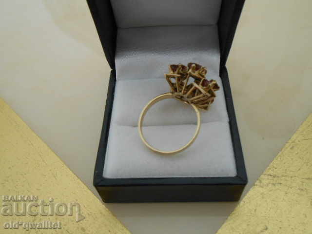 Old, gold ring with Ruby / Rubies, Gold 585, ruby 60 - 6