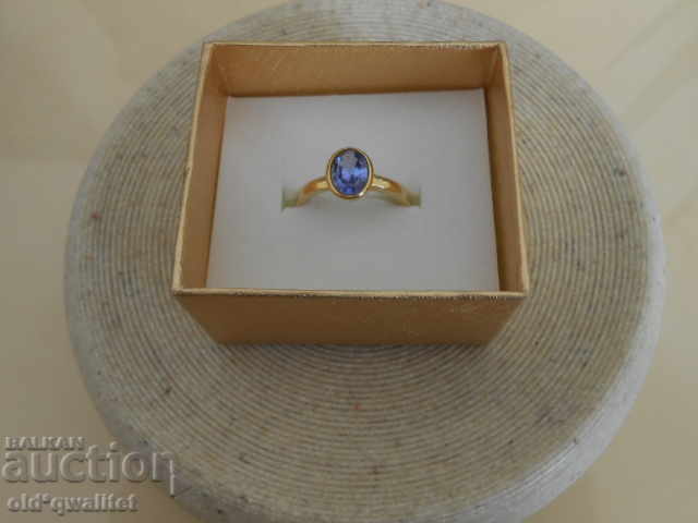 Delivery of Tanzanite gold ring, hallmark: 585