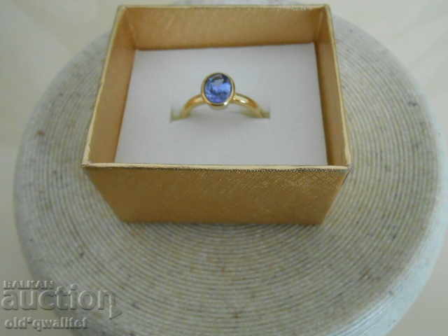 Tanzanite gold ring, hallmark: 585 - 5