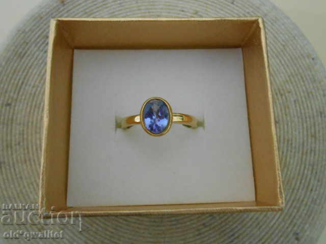 Tanzanite gold ring, hallmark: 585