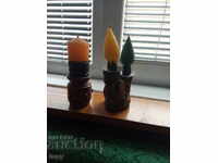 ЛОТ АРТ СВЕЩНИЦИ  СЪС ДЕКОРАТИВНИ СВЕЩИ