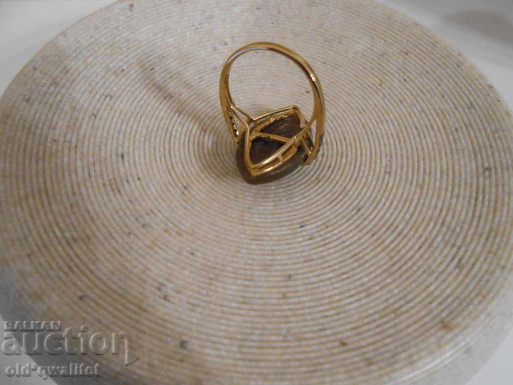 GOLD RING, Brown JADE, Black Diamonds with price 808.00 BGN | € 413.12 GOLD RING, Brown JADE, Black Diamonds with price 808.00 BGN | € 413.12