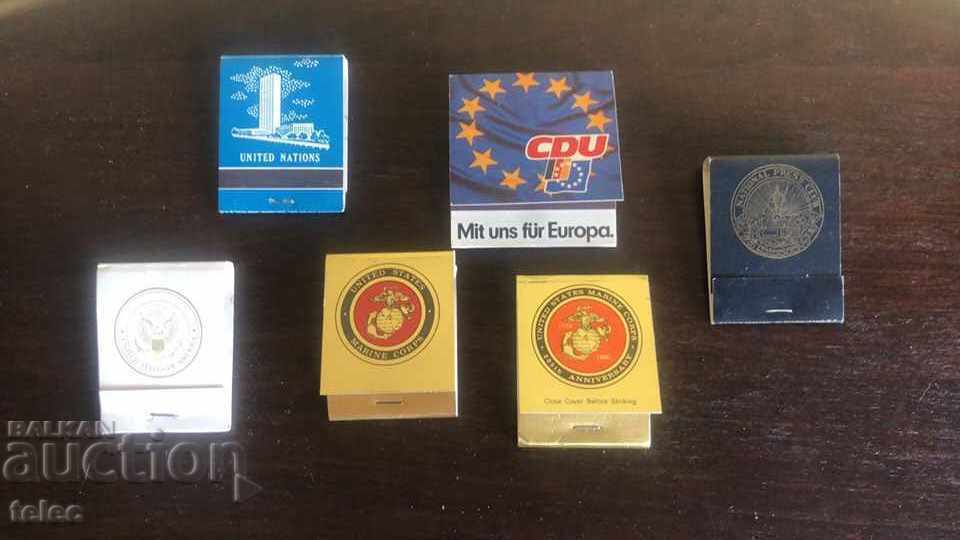 Set of 6 matches - international and state institutions