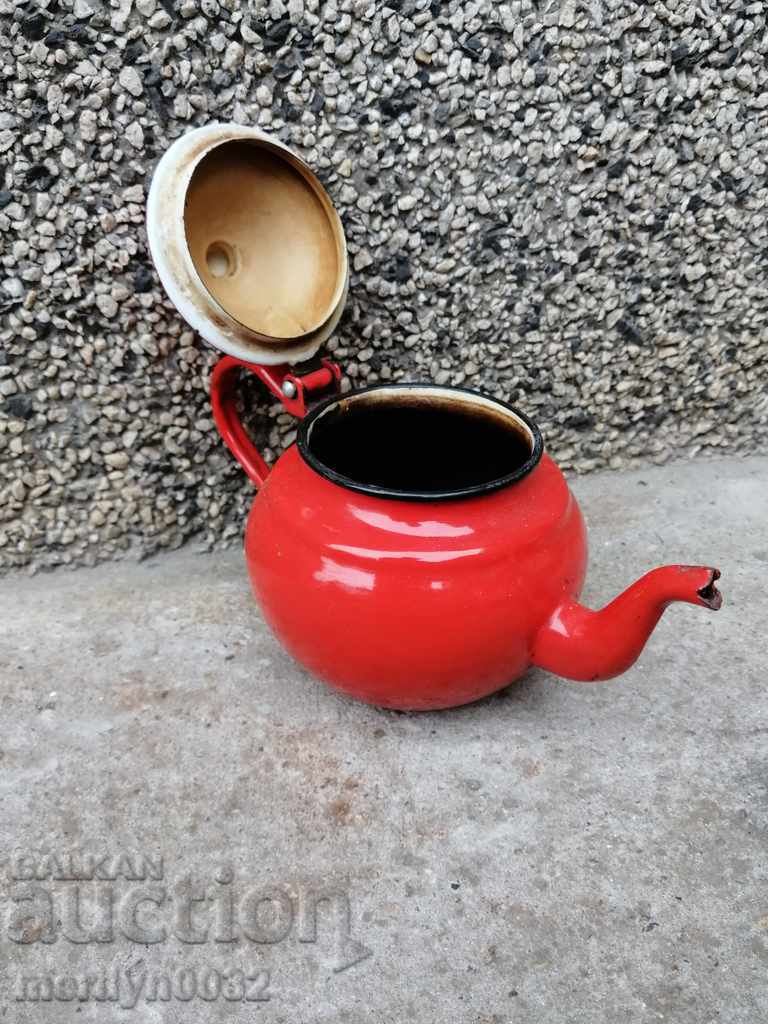 Enamelled teapot made of salt container with enamel - 5 Enamelled teapot made of salt container with enamel - 5