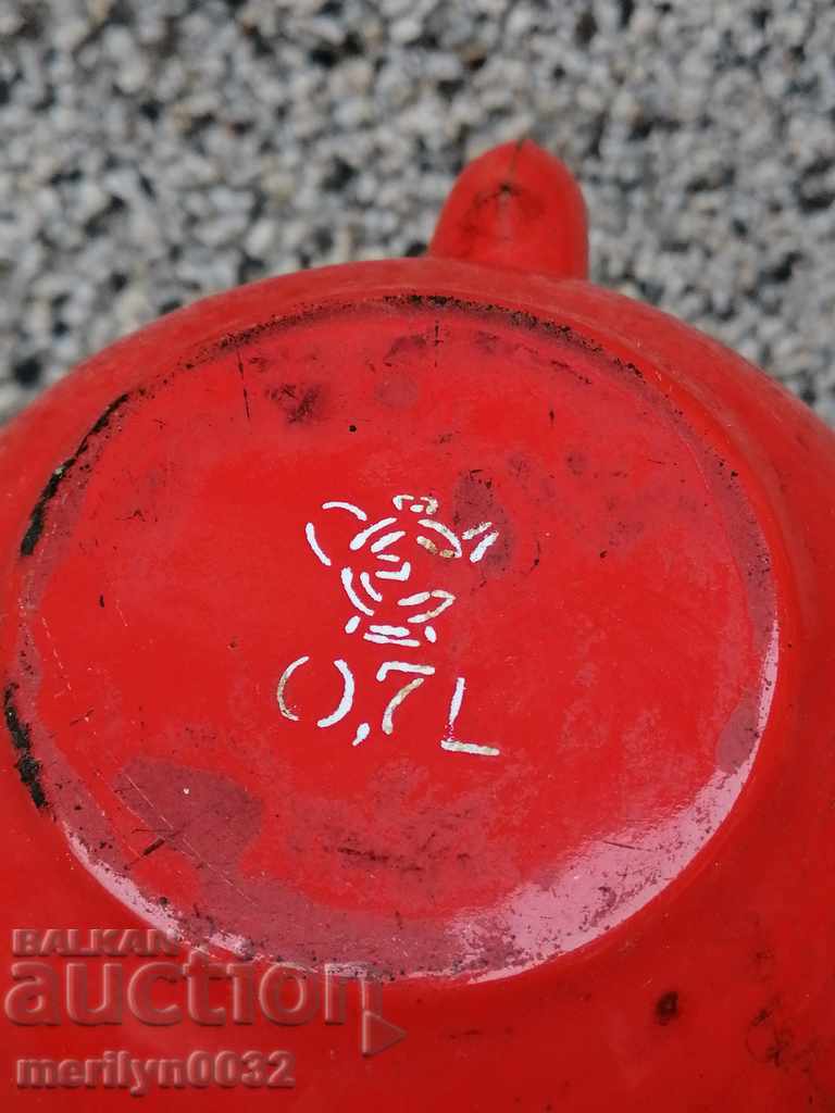 Enamelled teapot made of salt container with enamel - 6 Enamelled teapot made of salt container with enamel - 6