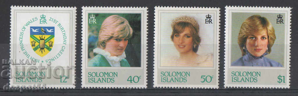 1982. Solomon Islands. Princess Diana, 21