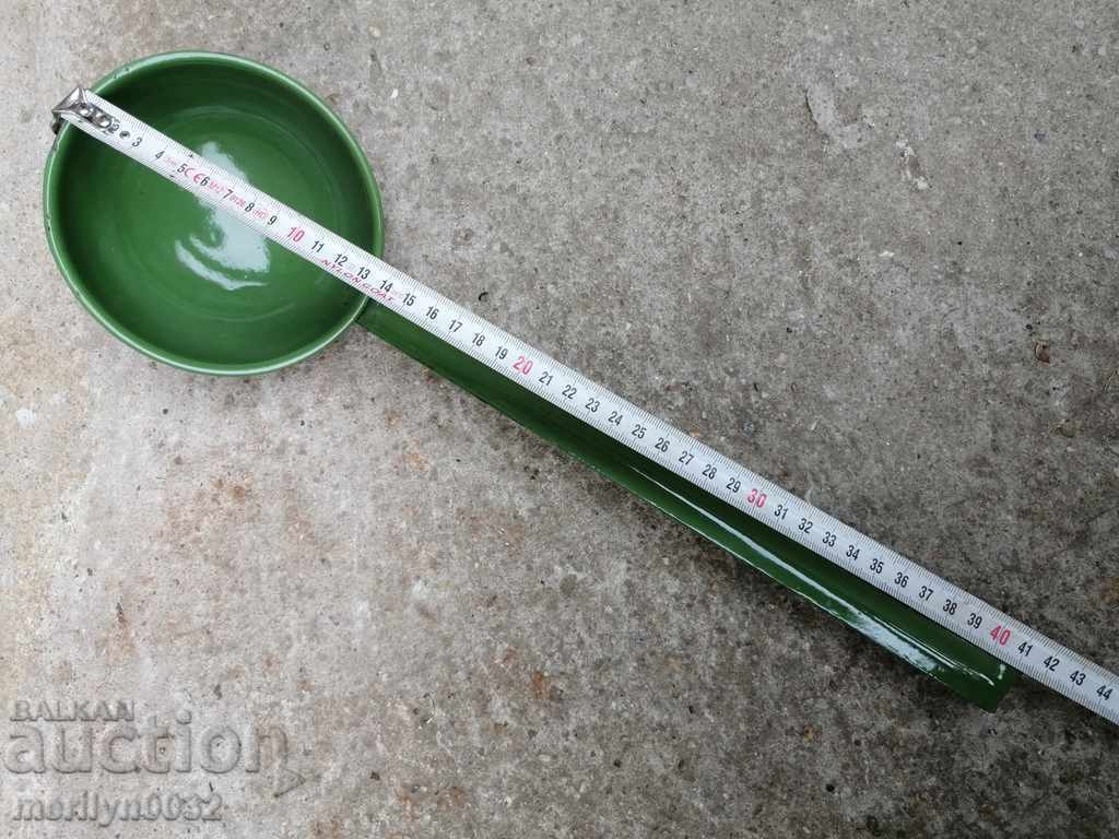 Old spoon with enamel, lamb early wound, PRB - 5 Old spoon with enamel, lamb early wound, PRB - 5