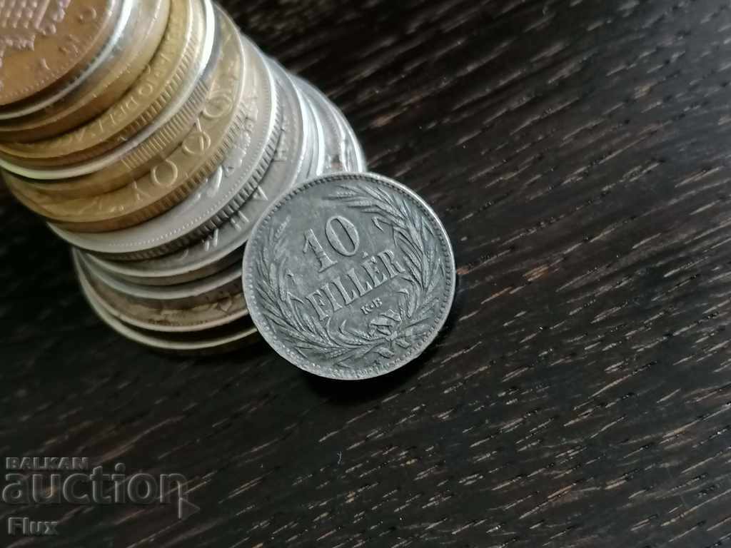 Монета - Унгария - 10 филера | 1894г.