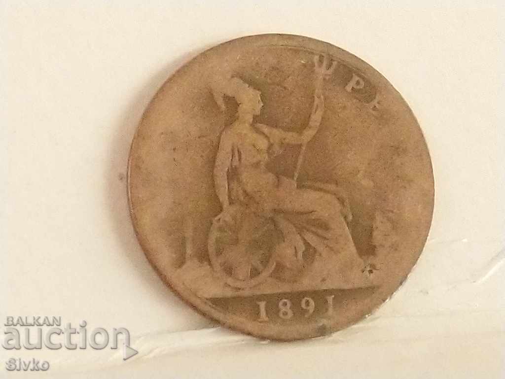 Monedă Marea Britanie 1 Penny 1891