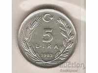 + Turcia 5 lire 1983