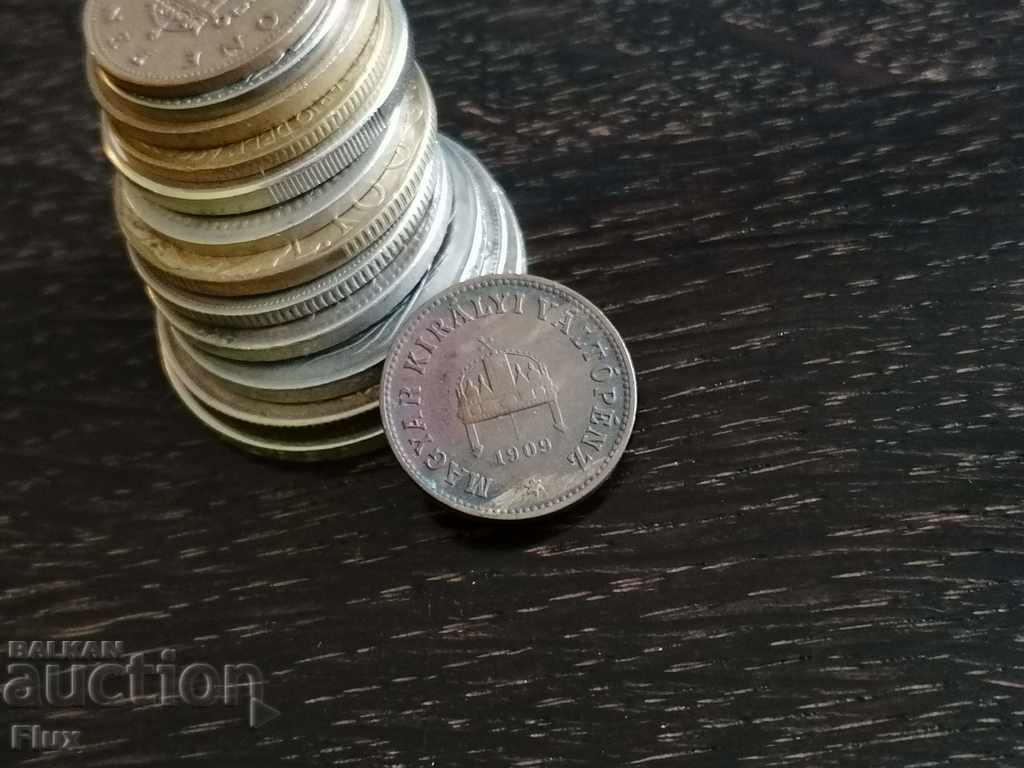 Coin - Hungary - 2 fillers 1909 with price 7.00 BGN | € 3.58 Coin - Hungary - 2 fillers 1909 with price 7.00 BGN | € 3.58