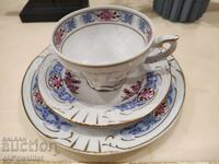 Porcelain triple set, coffee/tea cup, beautiful