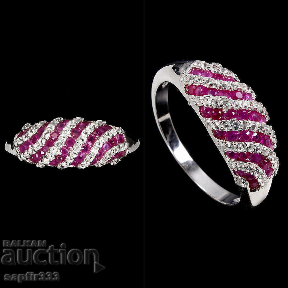 DESIGNER RING WITH NATURAL RUBY AND TOPAS with price 422.00 BGN | € 215.77