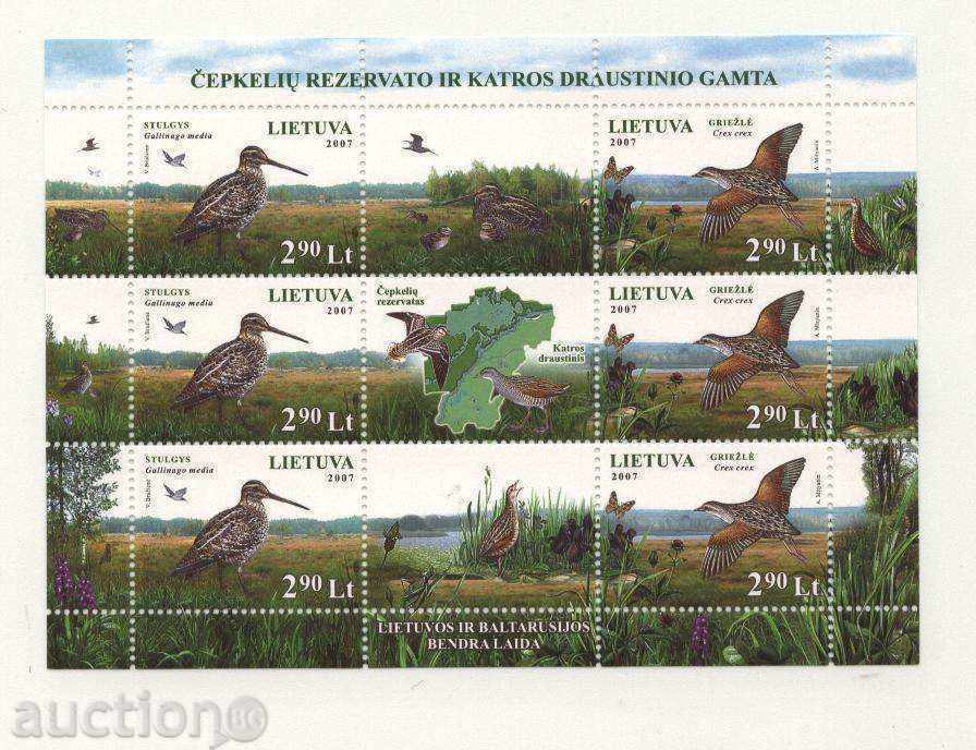 Чист  блок Природа, Птици 2007 от Литва