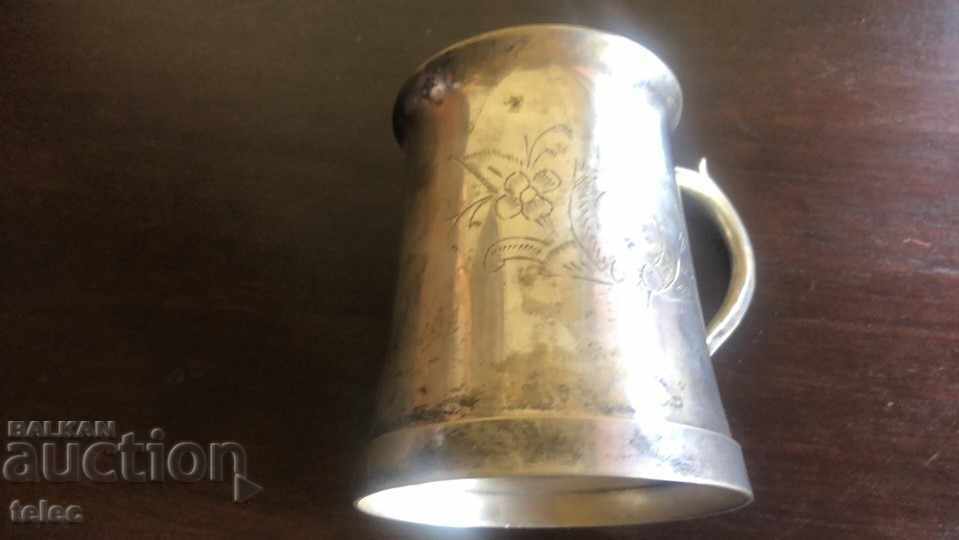 An antique silver-plated goblet - 5