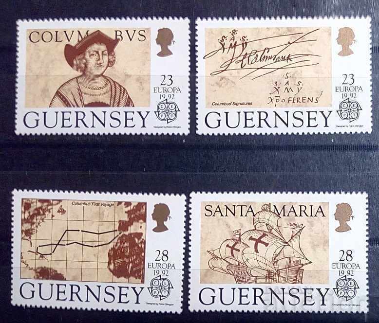 Guernsey 1992 Ευρώπη CEPT Πρόσωπα/Πλοία/Columbus MNH