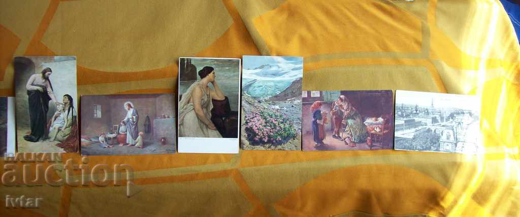 Auction Lot of old foreign postcards - 5 Auction Lot of old foreign postcards - 5