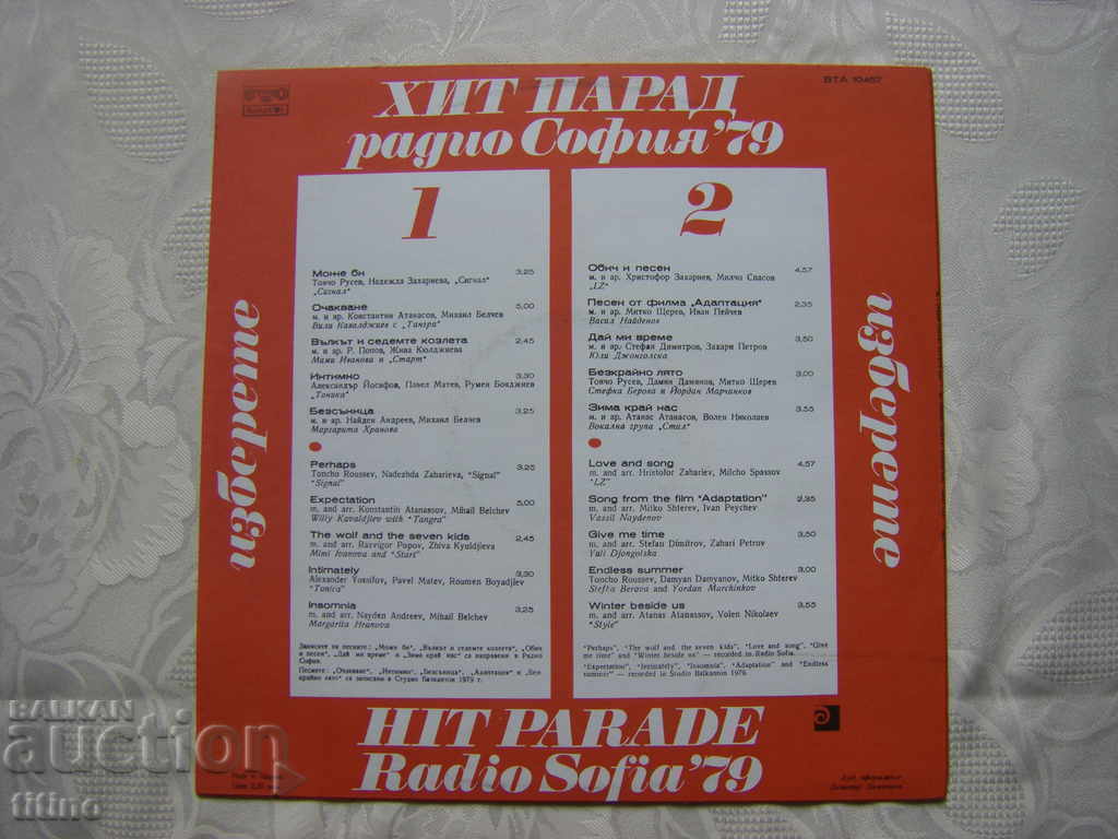 Delivery of VTA 10457 - Select - Hit Parade Radio Sofia '79