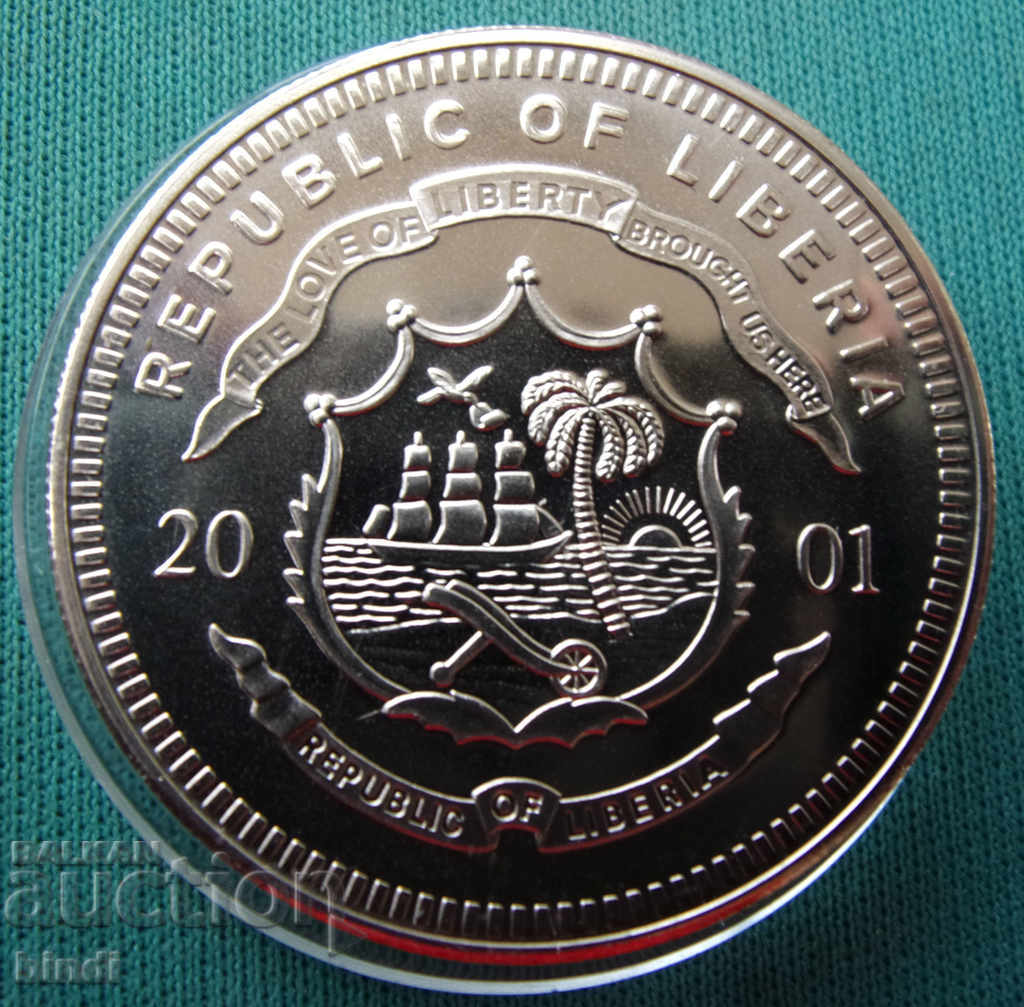 Liberia 10 dolari 2001 UNC cu preț € 7.67 | 15.00 BGN