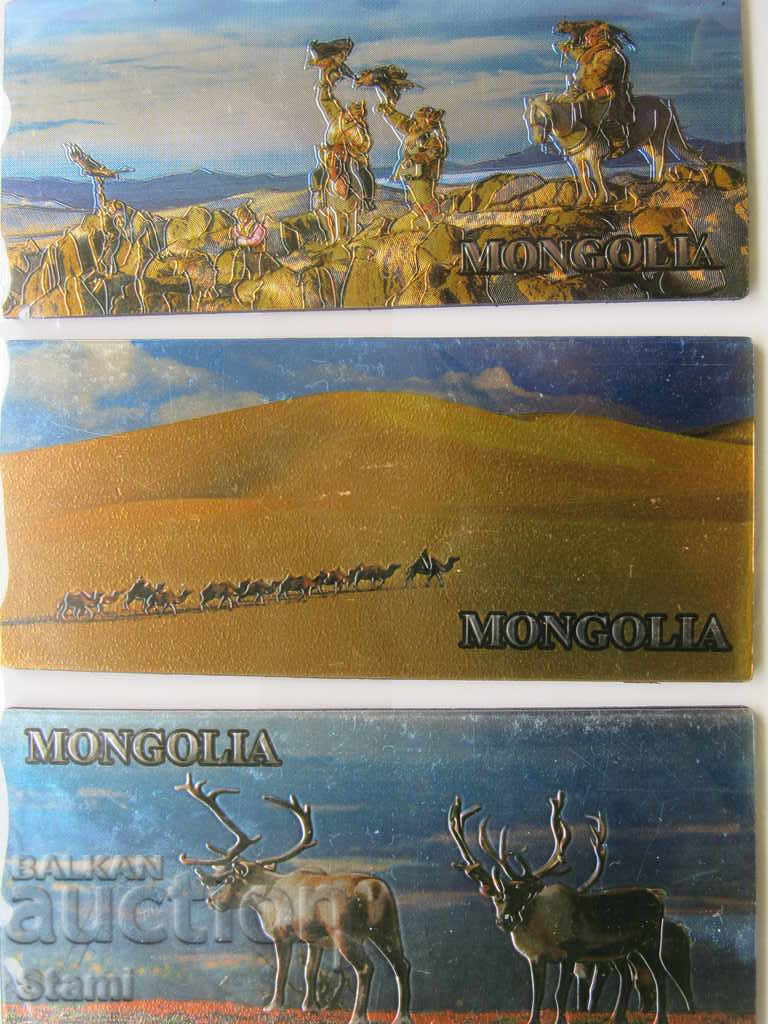 Set of three metal magnets from Mongolia-series-2 with price 13.00 BGN | € 6.65 Set of three metal magnets from Mongolia-series-2 with price 13.00 BGN | € 6.65