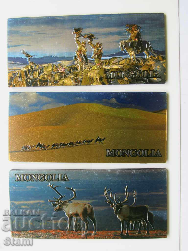 Delivery of Set of three metal magnets from Mongolia-series-2 Delivery of Set of three metal magnets from Mongolia-series-2