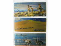 Set of three metal magnets from Mongolia-series-2