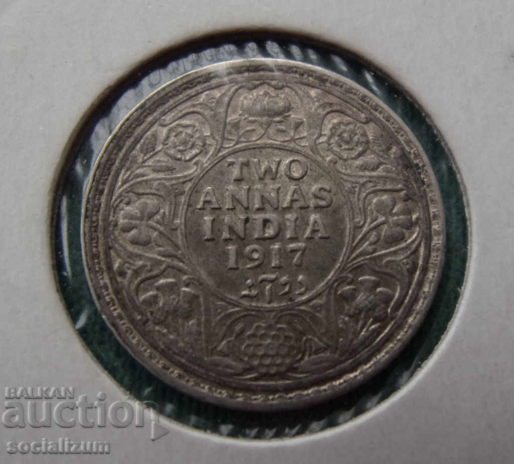 India britanică 2 Anna 1917