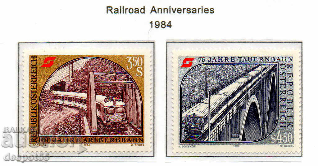 1984. Austria. History of the railways.