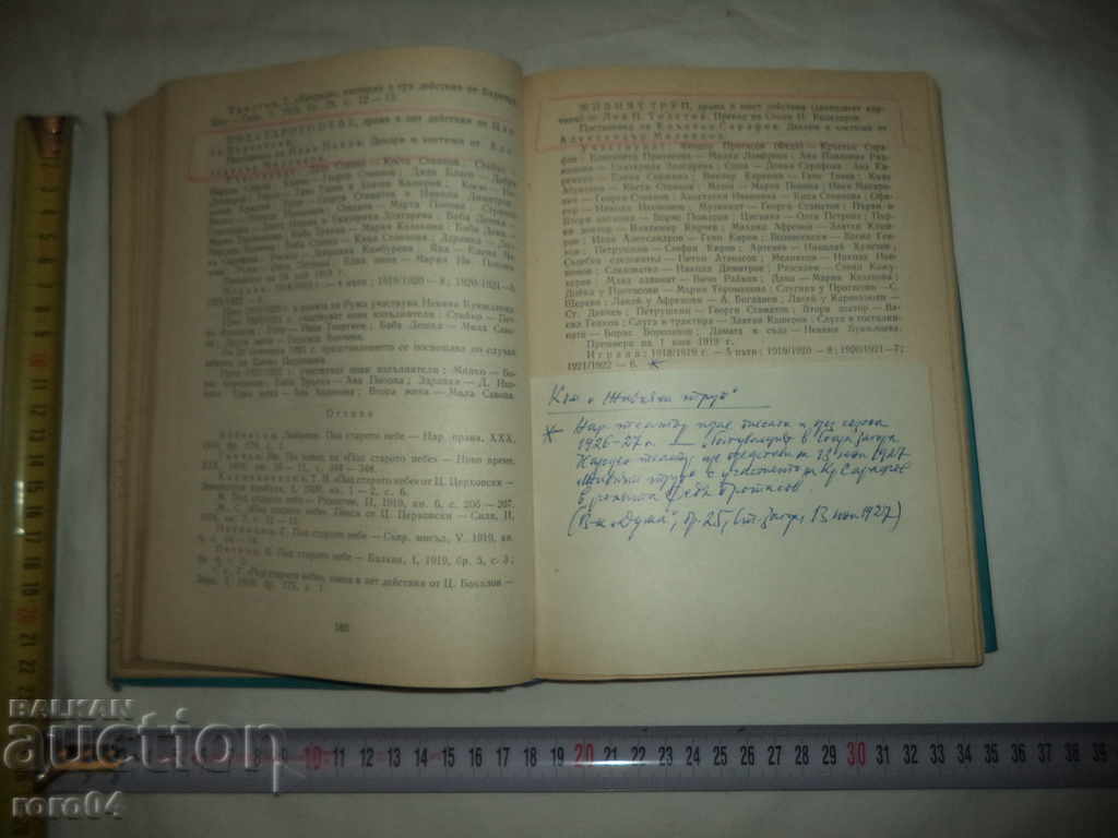 CHRONICLE OF THE NATIONAL THEATER "IVAN VAZOV" 1904 - 1970 - 5