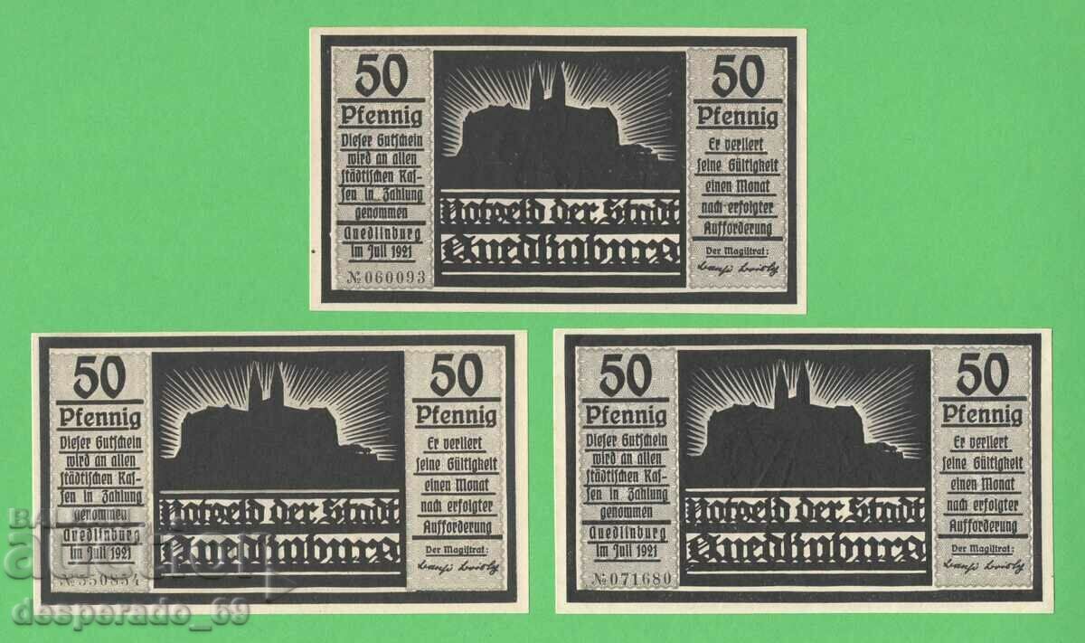 Delivery of (¯`'•.¸NOTGELD (city Quedlinburg) 1921 UNC -6 pcs. banknotes ´¯) Delivery of (¯`'•.¸NOTGELD (city Quedlinburg) 1921 UNC -6 pcs. banknotes ´¯)