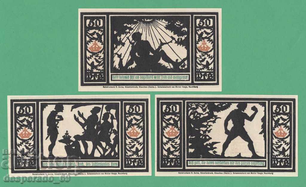 (¯`'•.¸NOTGELD (гр. Quedlinburg) 1921 UNC -6 бр.банкноти ´¯)