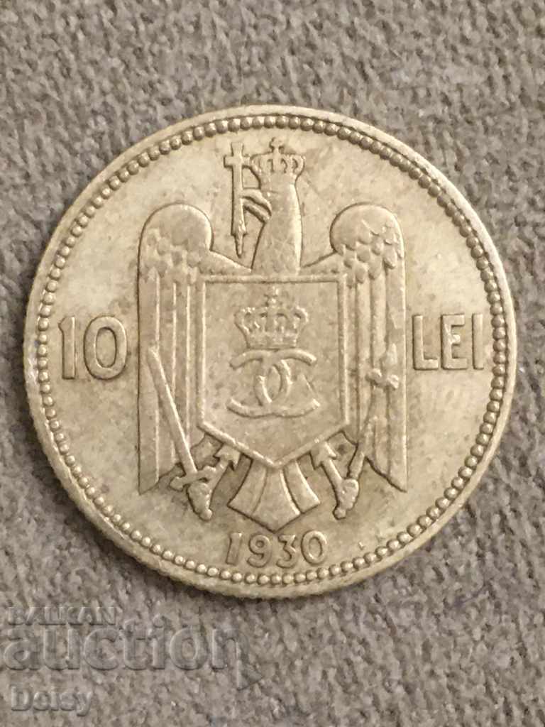 Румъния 10 леи 1930г.”KN” Рядка!