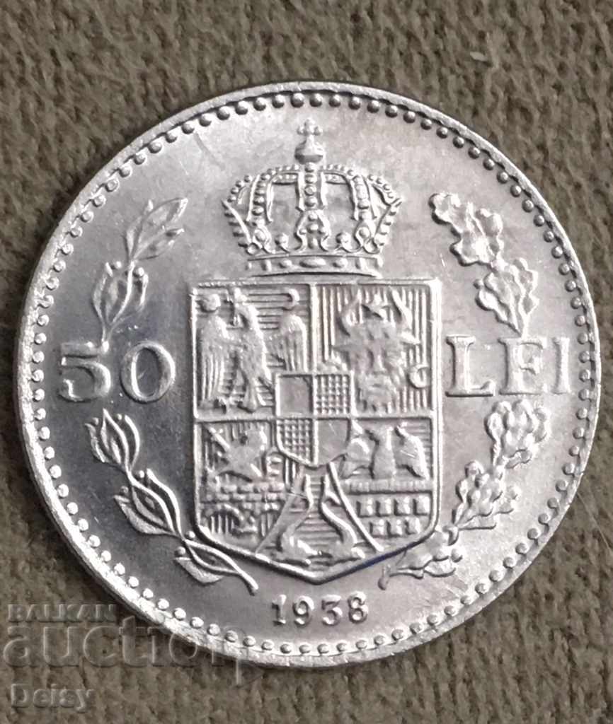 Ρουμανία 50 lei 1938 UNC! Σπάνια και σε ποιότητα!