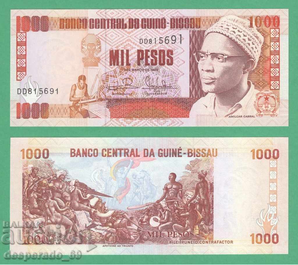 (¯` '• .¸ GUINEA-BISAU 1000 peso 1993 UNC •. •' ´¯)