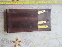 Leather rack case for razors Solingen
