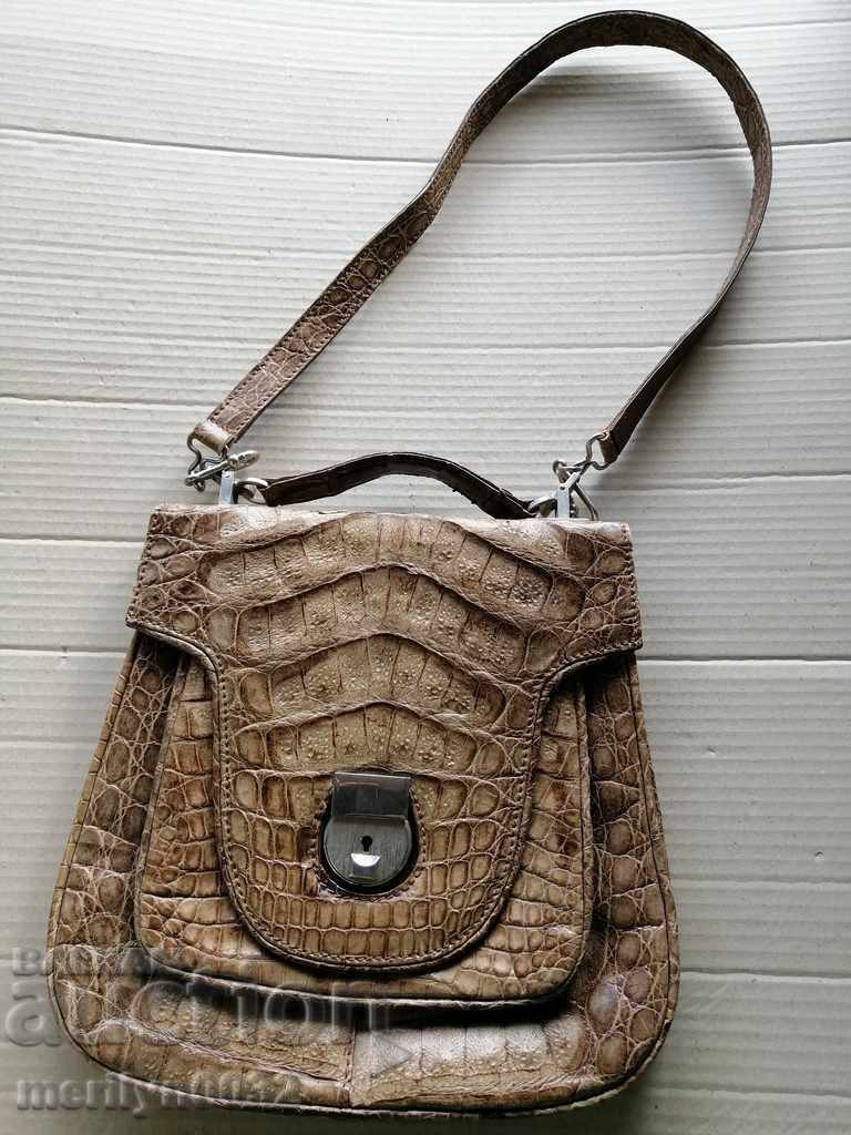 Crocodile skin bag