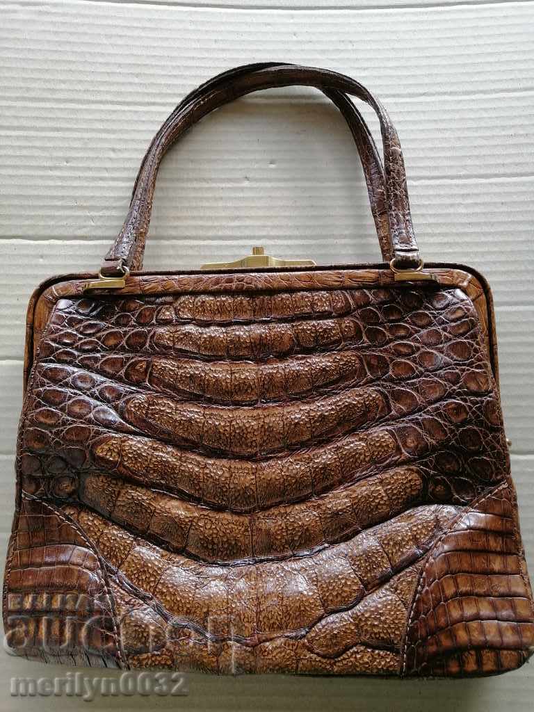 Crocodile skin bag