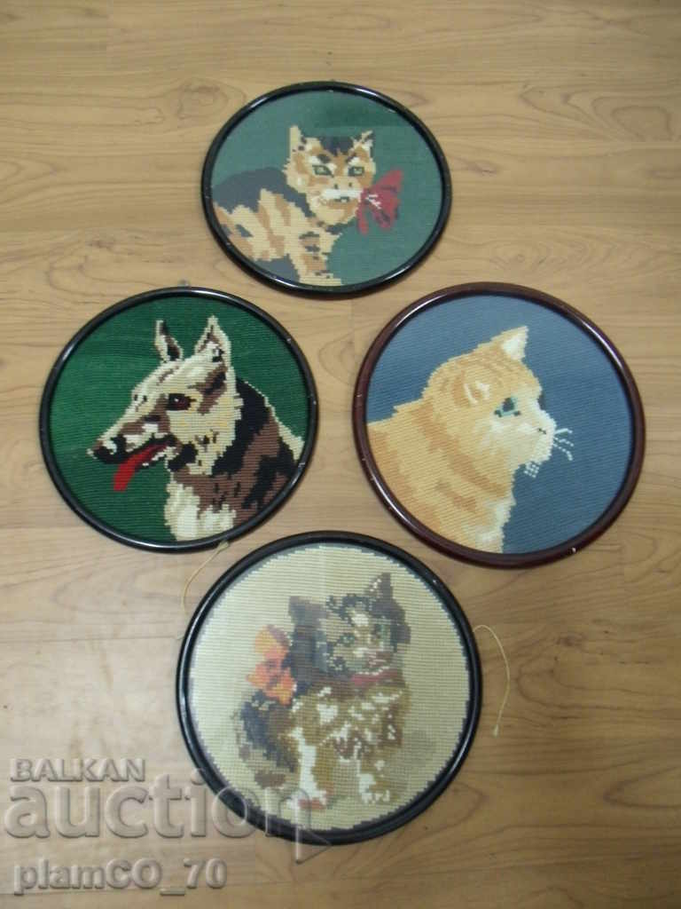 Nr. 4252 set panouri vechi / goblenuri cu rame - 6