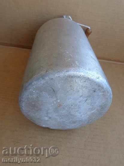 Old metal milk jug, aluminum bucket, canister - 5 Old metal milk jug, aluminum bucket, canister - 5